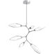 Rock Crystal LED 38.8 inch Classic Silver Chandelier Ceiling Light in 3000K LED, Chilled Clear, Modern Vine
