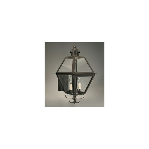 Boston 2 Light 19 inch Verdi Gris Outdoor Wall Lantern in Seedy Marine Glass, No Chimney, Candelabra