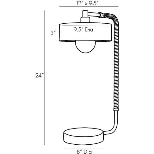 Aaron 24 inch 60 watt Heritage Brass/Antique Brass/Cream/White Table Lamp Portable Light
