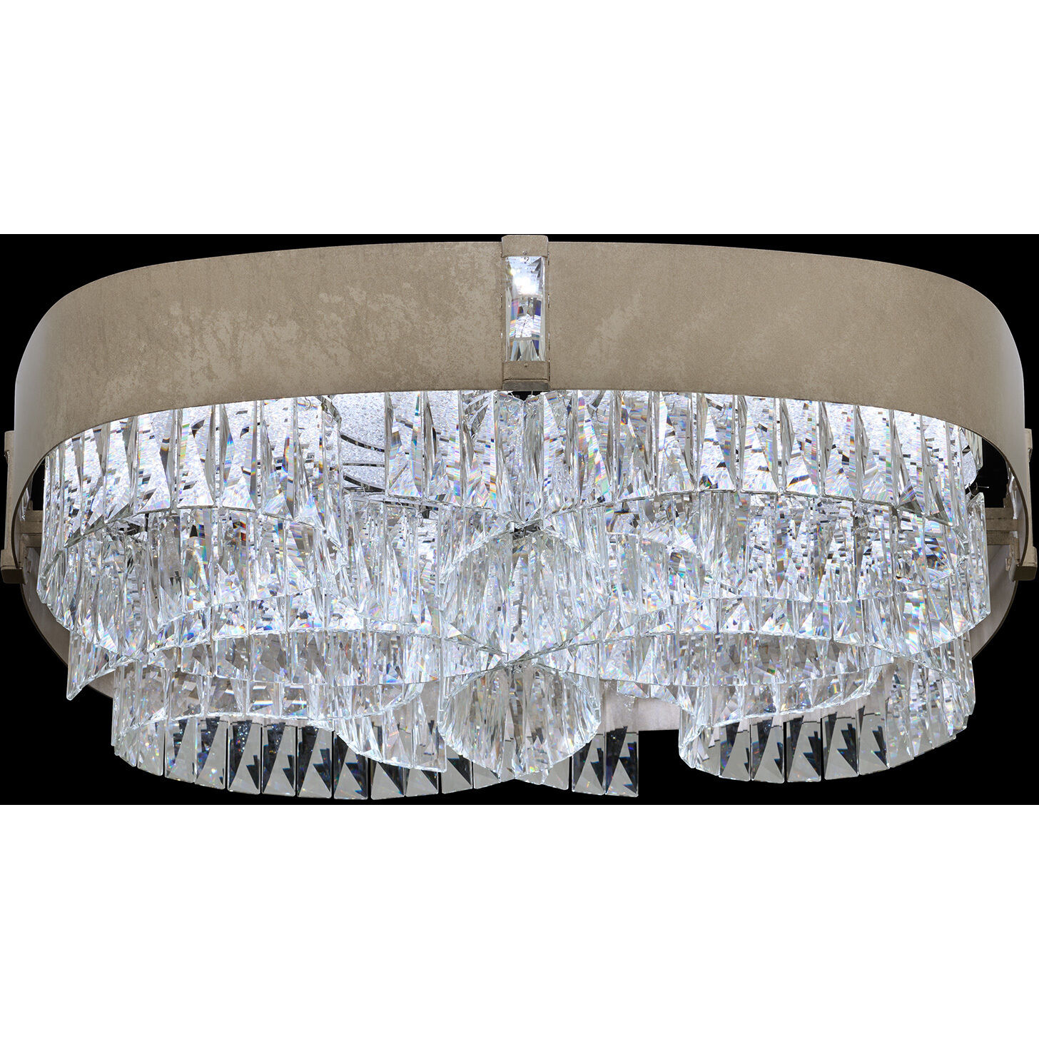 Signature LEDZeppa LED 24.5 inch Antique Silver Flush Mount Ceiling Light