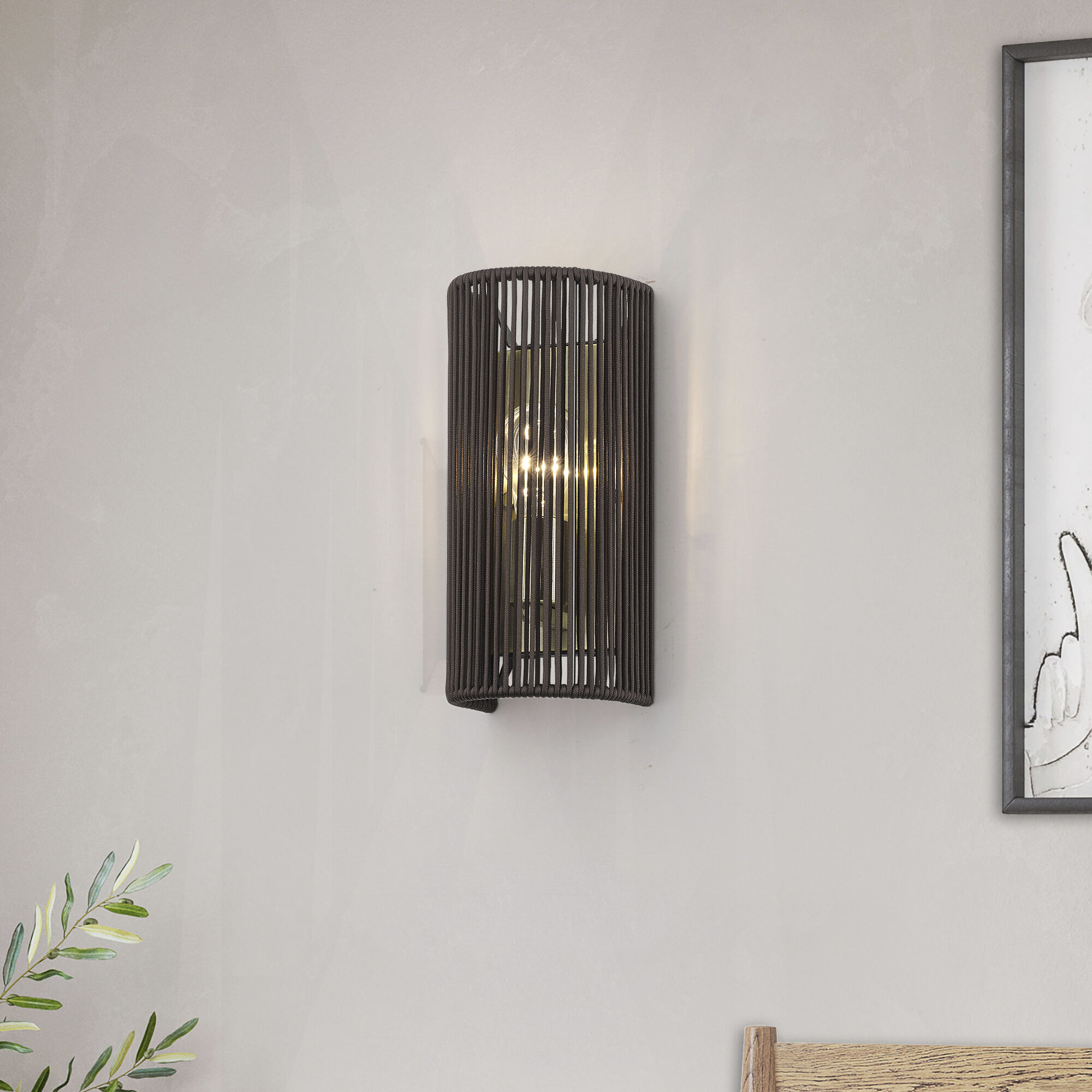 Acordia Wall Sconce Wall Light in Antique Brass