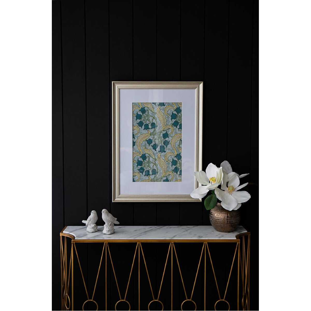 Smithsonian Gold and Green and Blue Wall Art, Floral