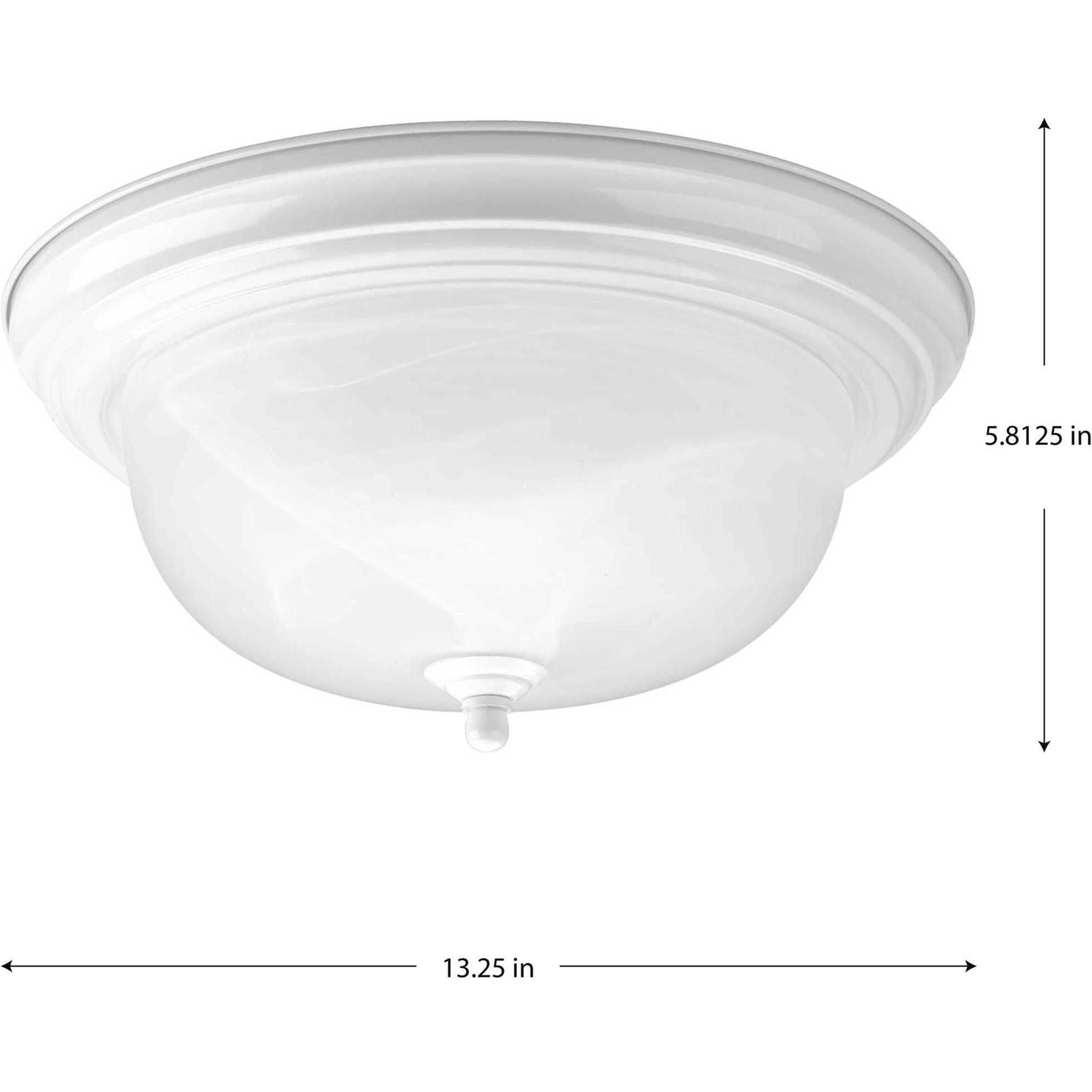 Adelmo 2 Light 13.25 inch White Flush Mount Ceiling Light