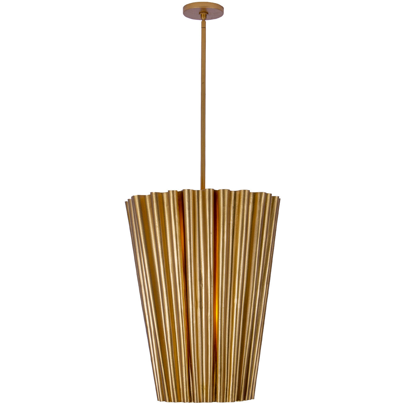 Ripple 6 Light 20.25 inch Bright Gold Leaf Foyer Ceiling Light