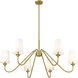 Gianna 6 Light 46.25 inch Modern Gold Chandelier Ceiling Light