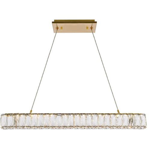 Monroe 1 Light 31 inch Gold Linear Pendant Ceiling Light