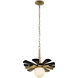Daphne 1 Light 18.5 inch Matte Black and French Gold Pendant Ceiling Light