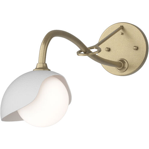 Brooklyn 1 Light 6 inch Soft Gold and White Long-Arm Sconce Wall Light in Soft Gold/White