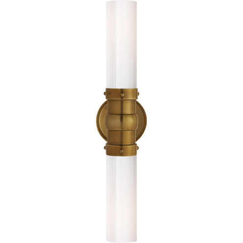 Thomas O'Brien Graydon 2 Light Hand-Rubbed Antique Brass Double Bath Light Wall Light