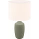Richard June Sayer 22.28 inch 60 watt Sage Stoneware Table Lamp Portable Light