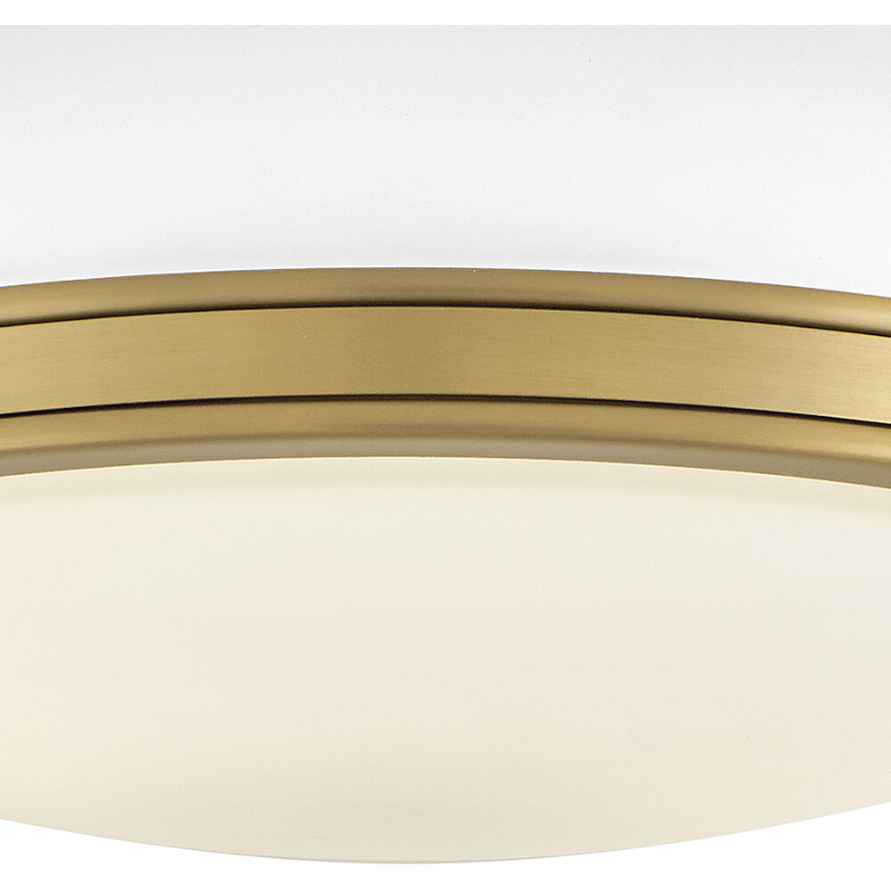 Barton 2 Light 14.25 inch Matte White with Lacquered Brass Flush Mount Ceiling Light