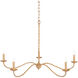 Saxon 5 Light 33.25 inch Saddle Tan Chandelier Ceiling Light, Small