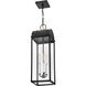 Heritage Campbell 3 Light 7.75 inch Black with Burnished Bronze Outdoor Hanging