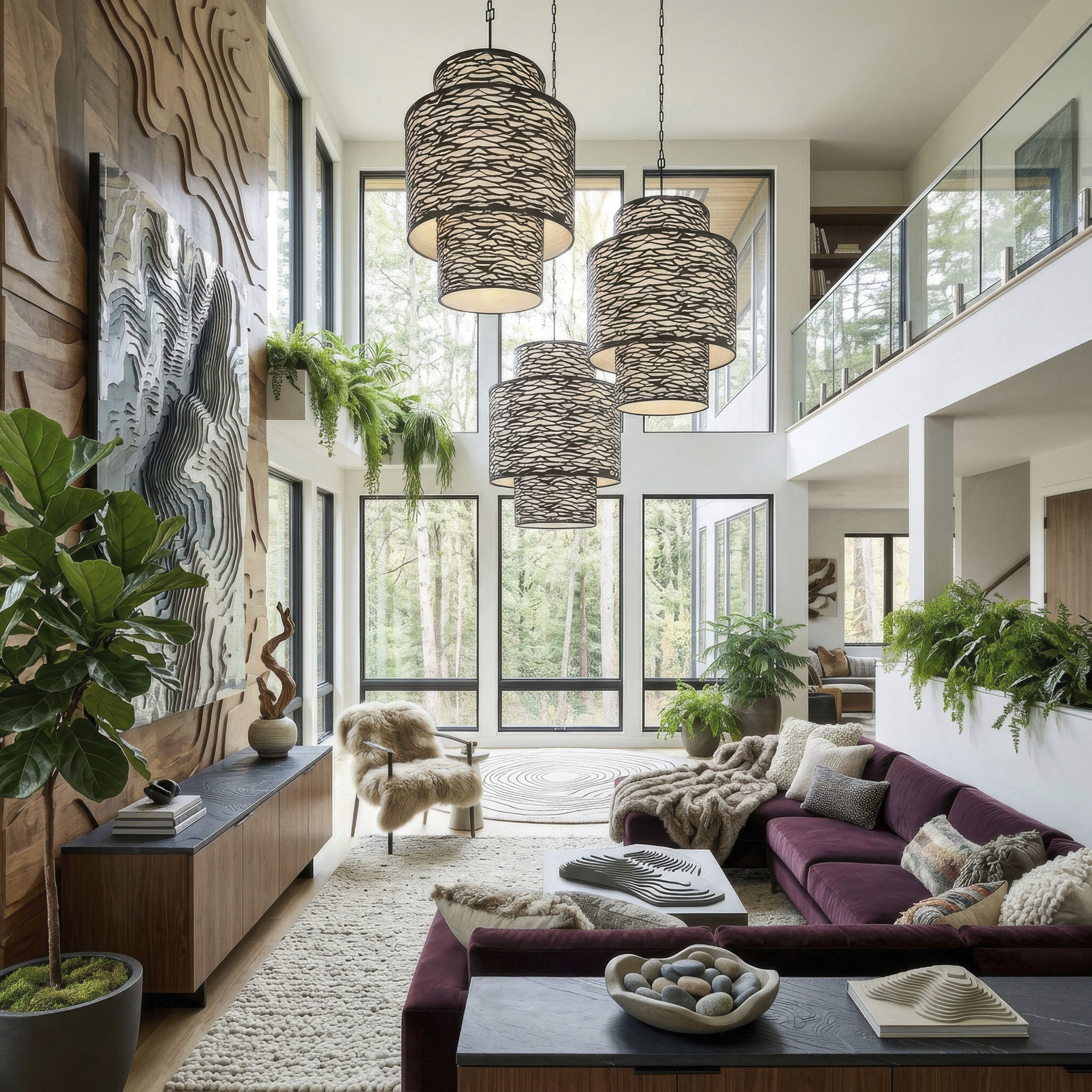 Kato 16 Light 32 inch Carbon Black Chandelier Ceiling Light