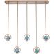 Utopia 5 Light 43.25 inch Lacquered Gold Linear Chandelier Ceiling Light