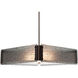 Textured Glass 4 Light 24 inch Burnished Bronze Chandelier Ceiling Light in Rimelight Frosted