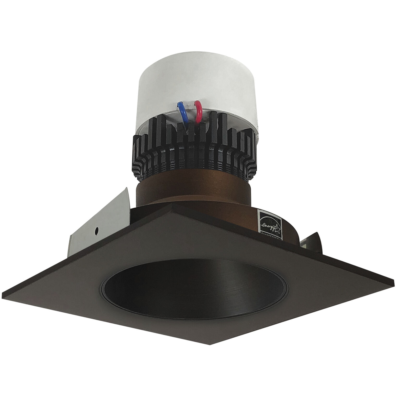 Pearl Bronze Deep Cone Reflector Non-Adjustable Trim, Retrofit Square/Round