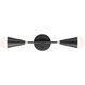 Lovell 2 Light 5 inch Black/Satin Brass ADA Wall Sconce Wall Light in Bulb Not Included