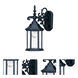 Madison 1 Light 16.75 inch Matte Black Exterior Wall Mount in Seeded