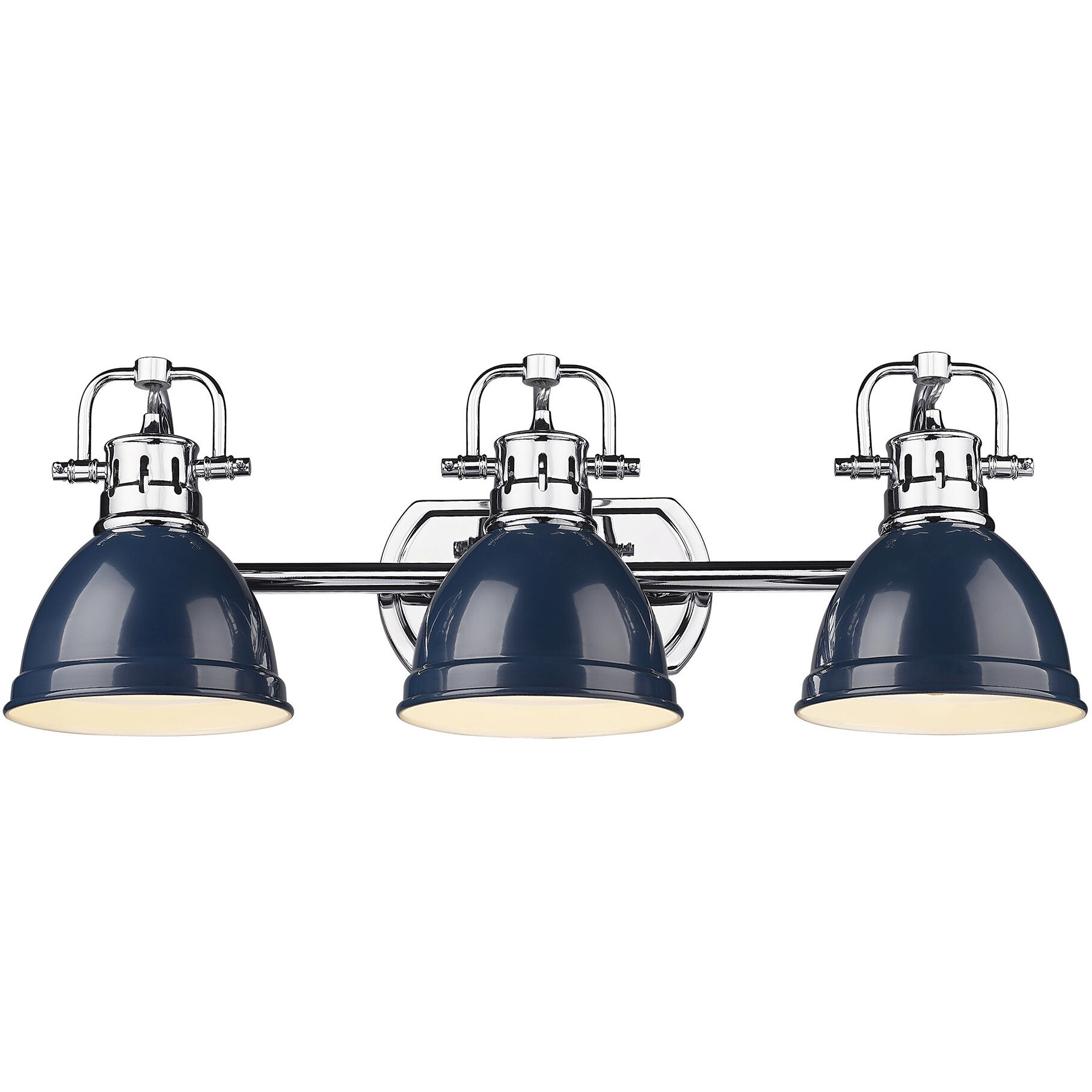 Yep Duncan Vanity Wall Light in Chrome, Navy