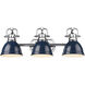 Yep Duncan Vanity Wall Light in Chrome, Navy