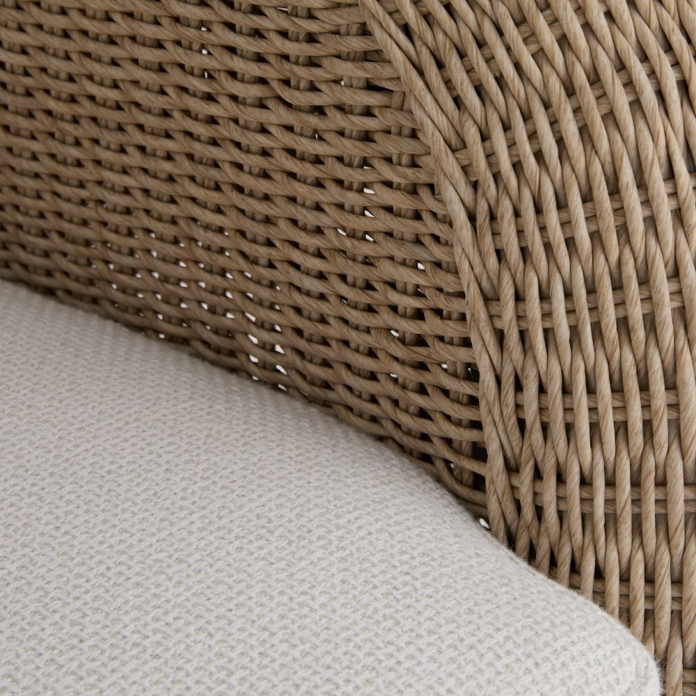 Fielder Pearl and Dune with Wheat Outdoor Lounge Chair