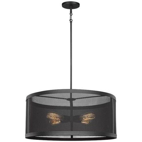 Gereon 4 Light 24 inch Black Pendant Ceiling Light