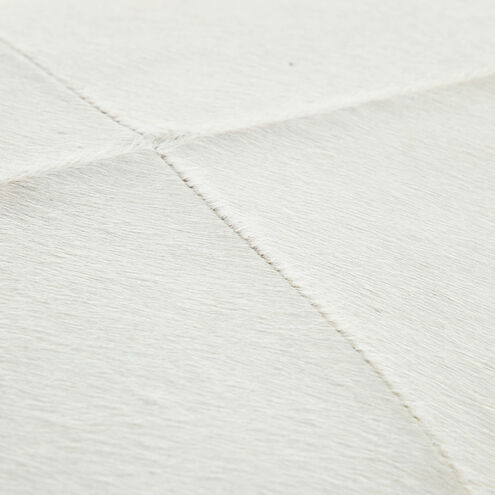 Connelly 19 inch Royale Leaf / Natural Ivory Hide Ottomans Stool