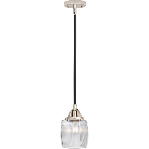 Nouveau 2 Colton 1 Light 6 inch Black Polished Nickel Mini Pendant Ceiling Light