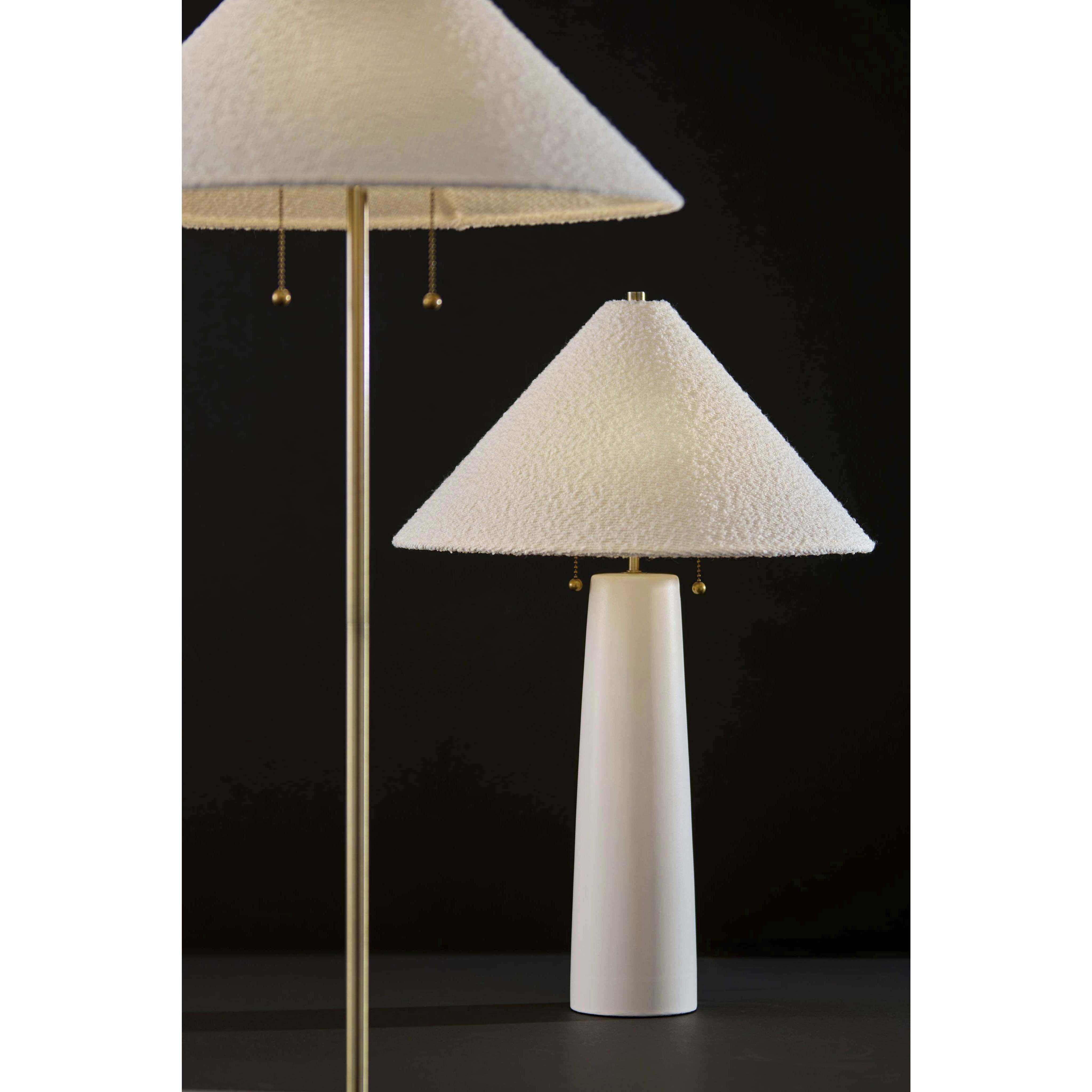 Waylon 24.25 inch 40.00 watt White and Antique Brass Table Lamp Portable Light