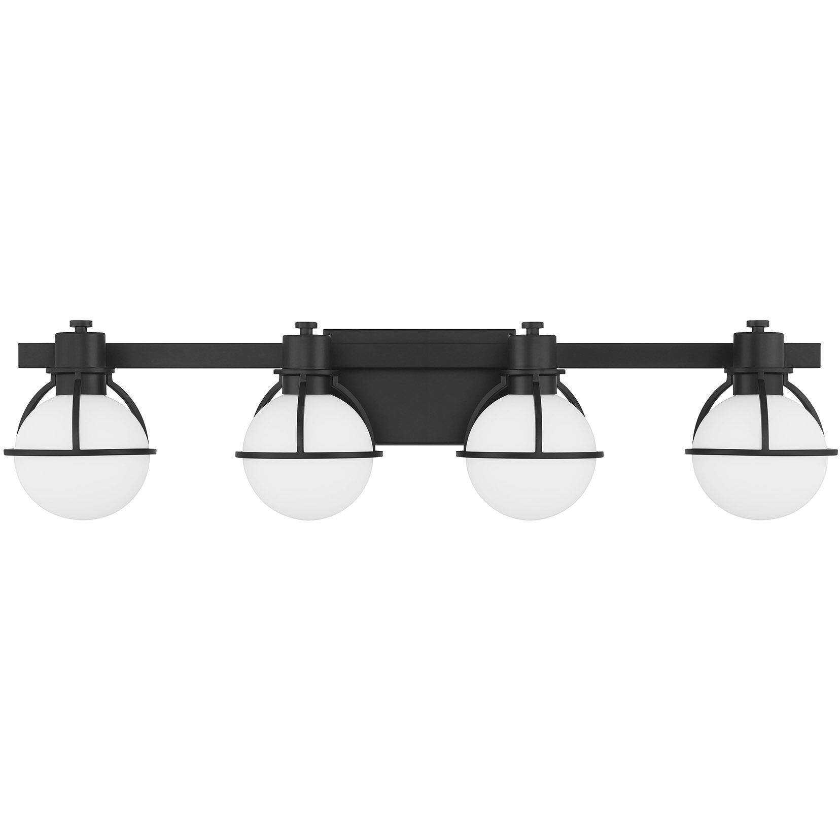 Pierce 4 Light 32 inch Matte Black Bathroom Vanity Light Wall Light