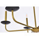 Cohen 6 Light 30 inch Black and Brass Pendant Ceiling Light