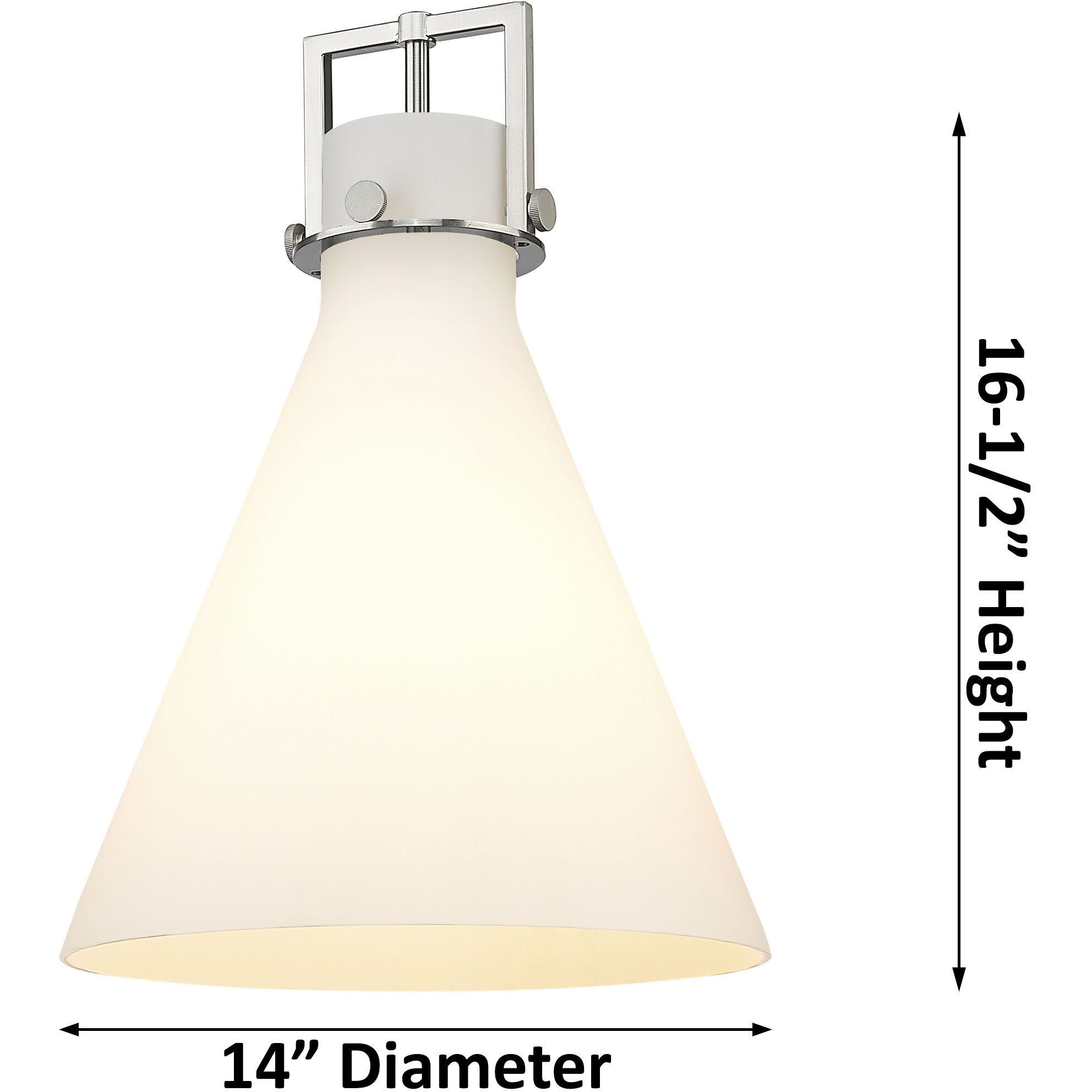 Newton Cone 1 Light 14 inch Matte Black Pendant Ceiling Light in Clear Glass