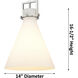 Downtown Urban Newton Cone 1 Light 14 inch Champagne Bronze Pendant Ceiling Light in Light Smoke Glass