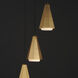 Rizzo 3 Light 14 inch Black and Antique Brass Multi-Light Pendant Ceiling Light