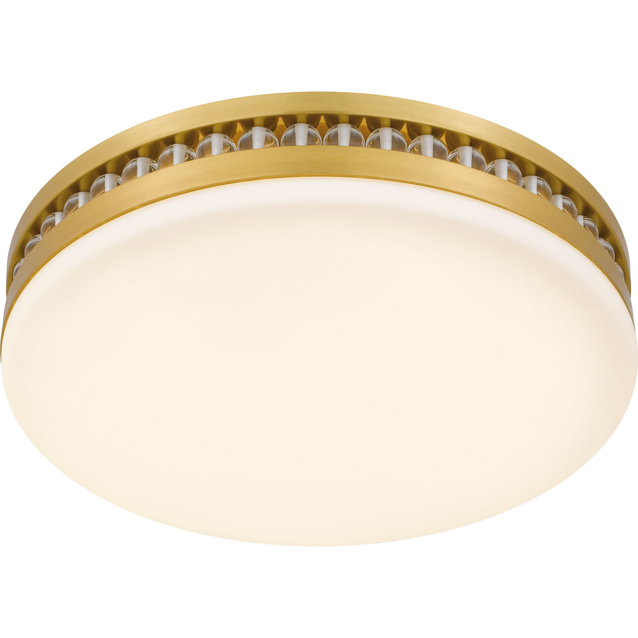 Carey LED 16 inch Brushed Gold Flush Mount Ceiling Light, Medium