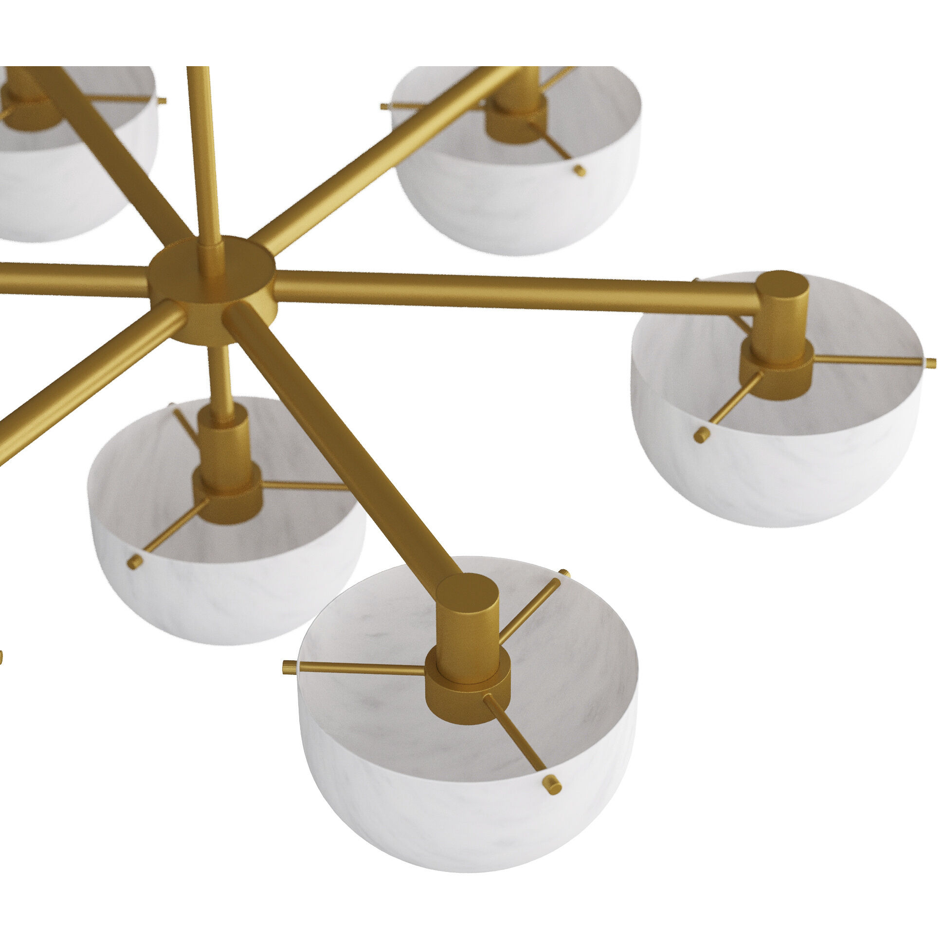 Bote 6 Light 40.5 inch Antique Brass Chandelier Ceiling Light