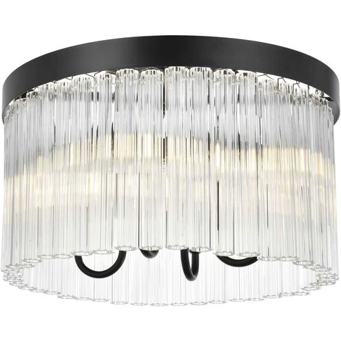 Harlow 4 Light 16 inch Black Flush Mount Ceiling Light