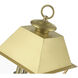 Wentworth 2 Light 17.5 inch Natural Brass Outdoor Post Top Lantern, Medium