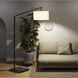 Stretch 75 inch 60 watt Matte Black Arc Floor Lamp Portable Light