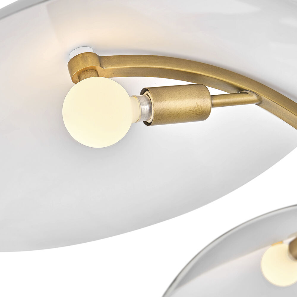 Glenn Sconce Wall Light in Heritage Brass with Chrome