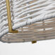 Sean Lavin Norman 1 Light 13.38 inch Satin Brass with Chalk Wicker Pendant Ceiling Light