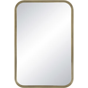 Jyn 36 X 24 inch Antique Brushed Brass Wall Mirror