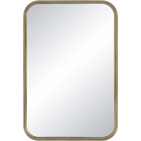 Jyn 36 X 24 inch Antique Brushed Brass Wall Mirror
