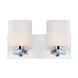 Yan 2 Light 12.5 inch Chrome Vanity Light Wall Light