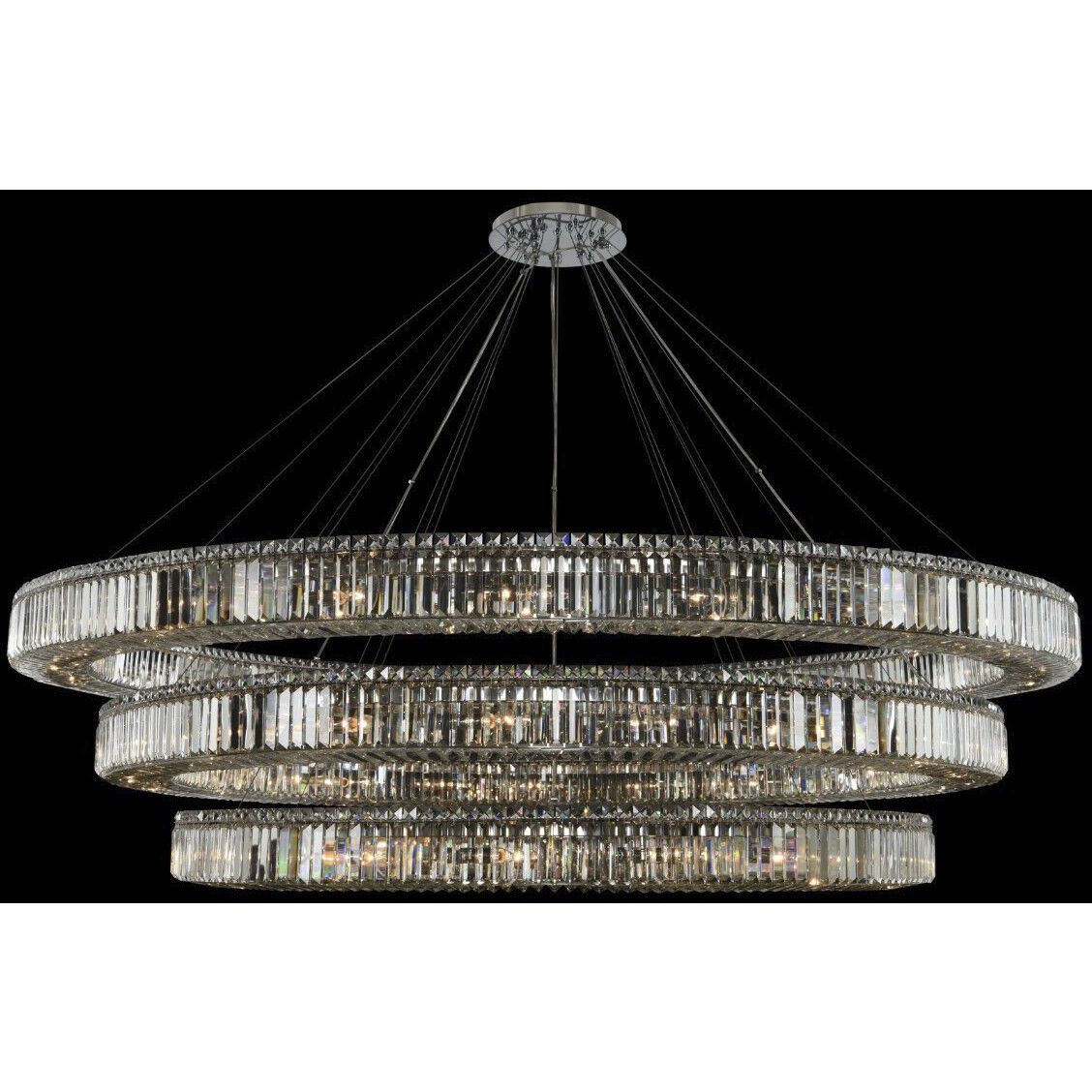 Rondelle 62 Light 84 inch Chrome Pendant Ceiling Light