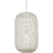 Cocoon 1 Light 15.5 inch Vanilla Pendant Ceiling Light, Medium