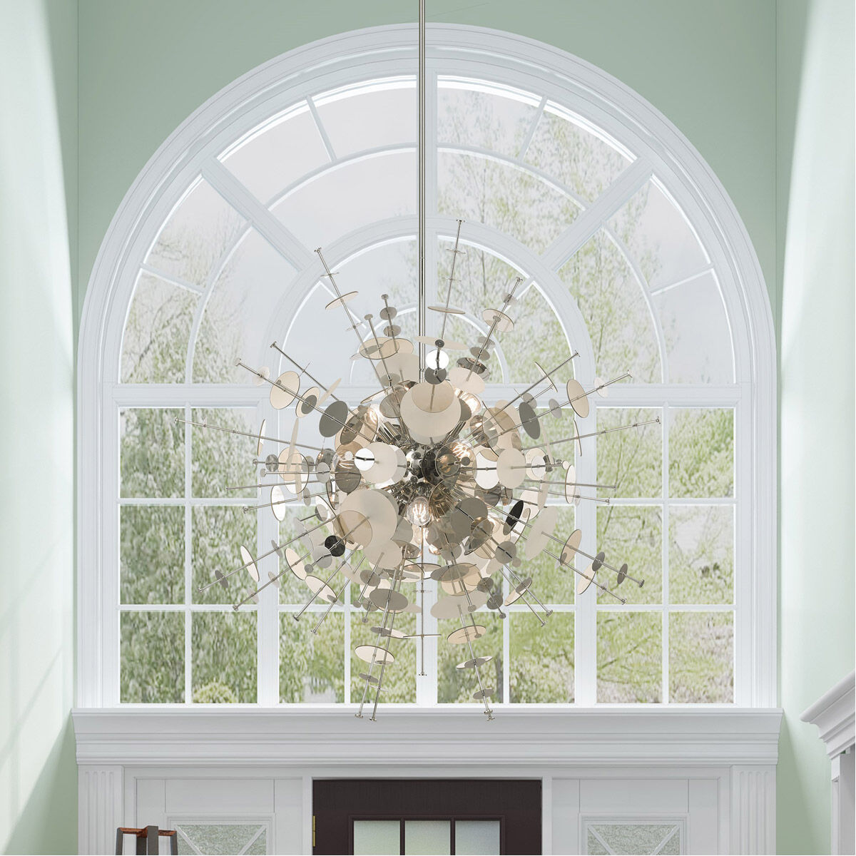 Livex Lighting Circulo 12 Light Foyer Chandelier Polished Chrome 40079 05