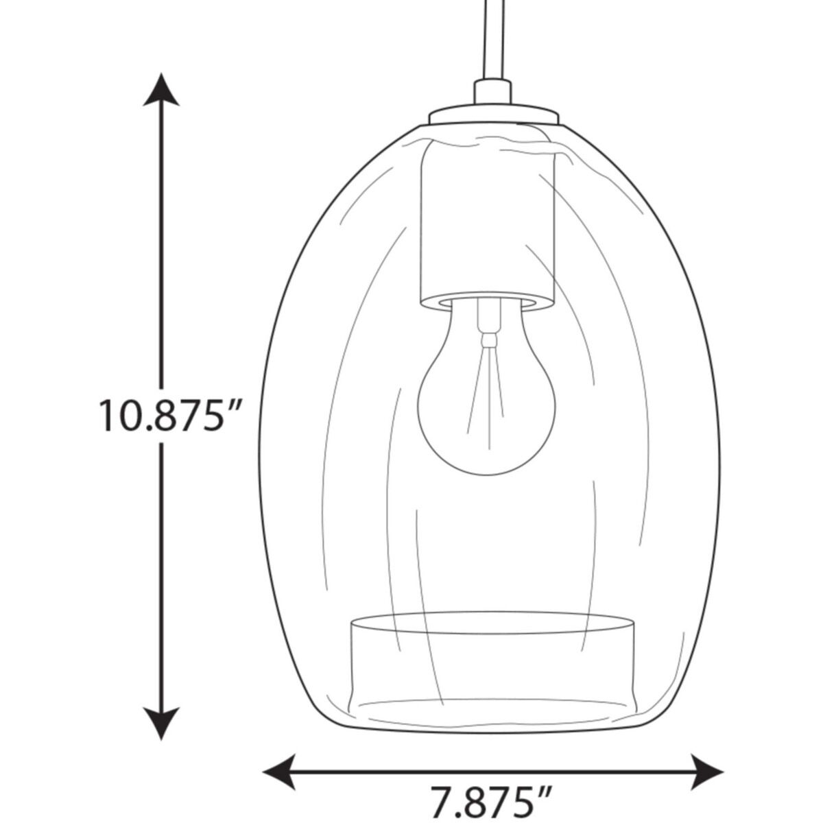 Caisson 1 Light 8 inch Brushed Nickel Mini-Pendant Ceiling Light