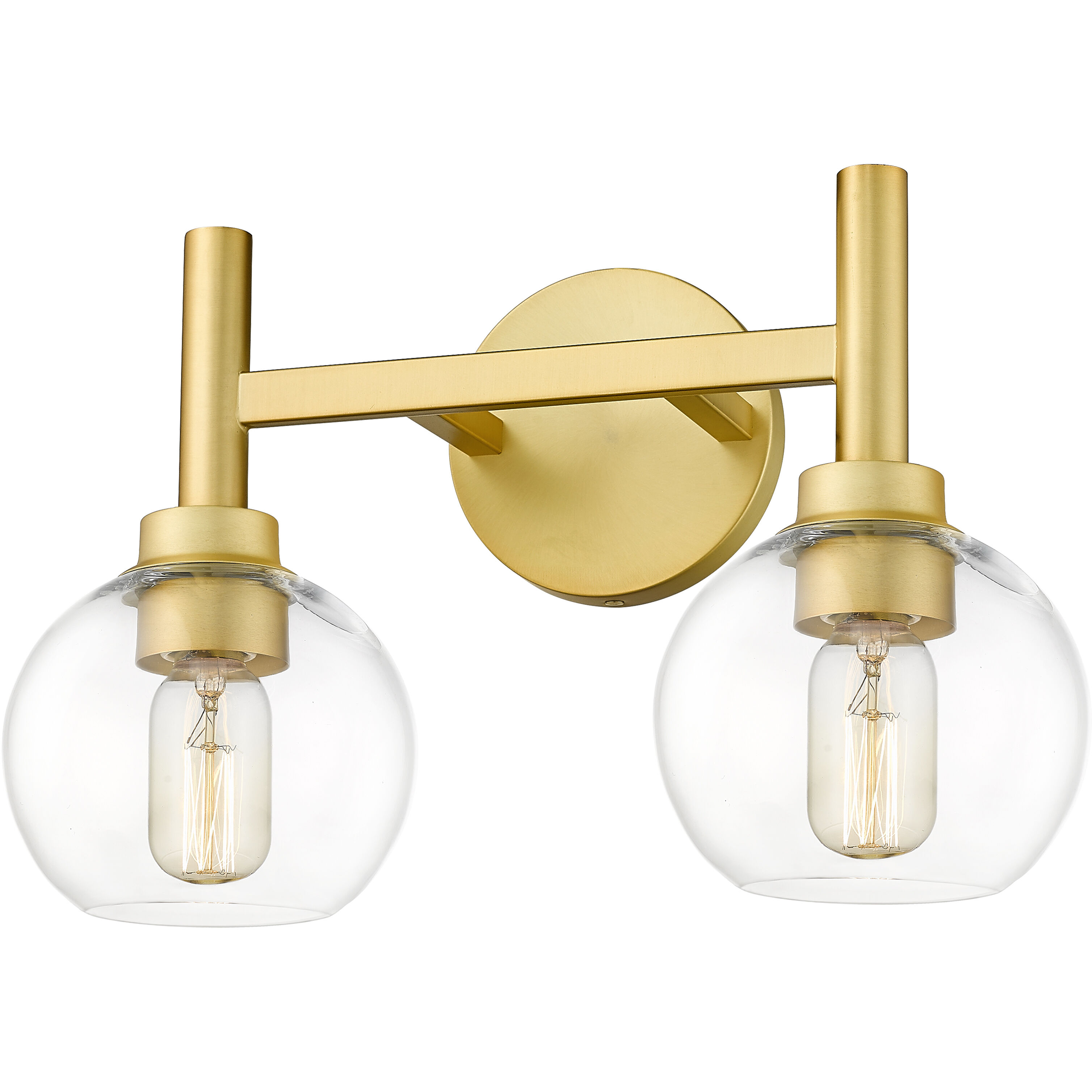 Sutton 2 Light 15.75 inch Brushed Gold Vanity Wall Light